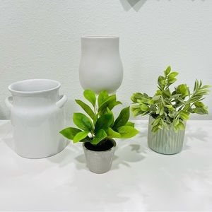 Decorative artificial plants-Ceramic utensils holder, plant